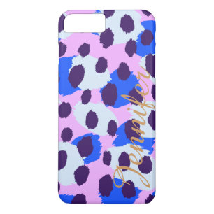 Case-Mate iPhone Case Chic imprimé guépard bleu vert coloré monogramme