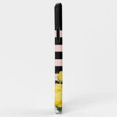 Coques Case-Mate iPhone Chic Jaune Chic Roses Blanches Motif Floral (Dos/Droite)