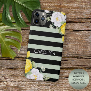 Case-Mate iPhone Case Chic Jaune Chic Roses Blanches Motif Floral