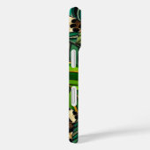 Coques Case-Mate iPhone chic leopard print monstera leaves monogram Case-M (Verso / Droite)