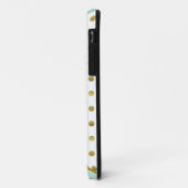 Coques Case-Mate iPhone Chic Mint and Gold Polka Dots (Dos/Gauche)