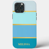 Coques Case-Mate iPhone Chic Modern Stripes or Nom (Verso)