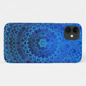 Coques Case-Mate iPhone Chic Moderne Fille élégant tendance Bleu Mandala (Dos (Horizontal))