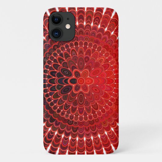 Coques Case-Mate iPhone Chic Moderne Fille élégant tendance Orange Mandala (Dos)