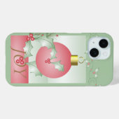 Coques Case-Mate iPhone Chic moderne rose vert Noël Joie (Verso (horizontal))