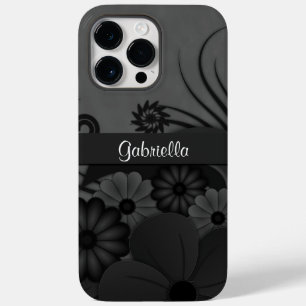 Coques Pour iPhone Chic moderne tendance Hibiscus noir Floral gothiqu