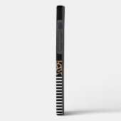 Coques Case-Mate iPhone Chic Monogram noir Poster de animal léopard (Verso / Gauche)