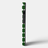 Coques Case-Mate iPhone Chic Monogram Vert Blanc À damiers Motif (Verso / Gauche)