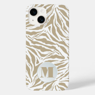Coque Pour iPhone 14 Chic Monogram Zebra