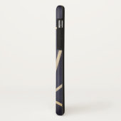 Coques Case-Mate iPhone Chic Monogramme Abstrait Violet et Or (Dos/Gauche)