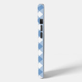 Coques Case-Mate iPhone Chic Monogramme Bleu clair En vichy chèque (Verso / Gauche)