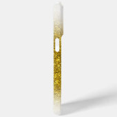 Coques Case-Mate iPhone Chic Monogramme Gold Parties scintillant coeur Let (Verso / Droite)