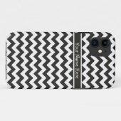 Coques Case-Mate iPhone Chic Motif Chevrons Noir et Blanc (Dos (Horizontal))