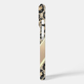 Coques Case-Mate iPhone Chic motif léopard pailleté Monogramme (Verso / Gauche)