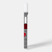 Coques Case-Mate iPhone Chic Nautical Black & White Striped Personalized (Verso / Droite)