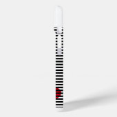 Coques Case-Mate iPhone Chic Nautical Black & White Striped Personalized (Verso / Gauche)