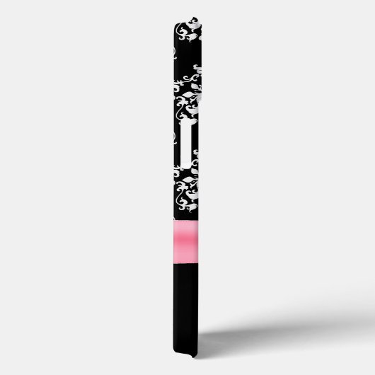 Coques Case-Mate iPhone Chic noir & blanc Damask (Verso / Droite)