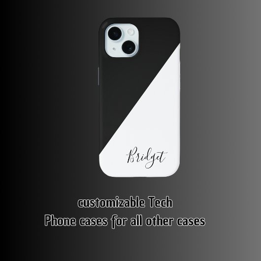 Coques Case-Mate iPhone chic noir & blanc géométrique moderne