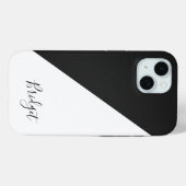 Coques Case-Mate iPhone chic noir & blanc géométrique moderne (Verso (horizontal))
