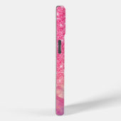 Coques Case-Mate iPhone Chic ombre rose rose pâle parties scintillant mono (Verso / Droite)