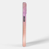 Coques Case-Mate iPhone Chic ombre rose rose rose parties scintillant mono (Verso / Droite)