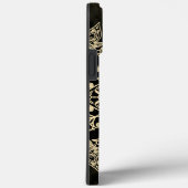 Coques Case-Mate iPhone Chic or monogramme mandala girly en or noir (Verso / Droite)