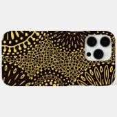 Coques Case-Mate iPhone Chic Or Noir Fleur Ethnique  (Verso (horizontal))