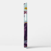 Coques Case-Mate iPhone Chic or violet marbre Monogramme (Verso / Droite)