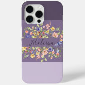 Coques Case-Mate iPhone Chic Palette pourpre fleurit Fleurs sauvages (Verso)