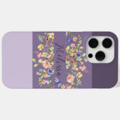 Coques Case-Mate iPhone Chic Palette pourpre fleurit Fleurs sauvages (Verso (horizontal))