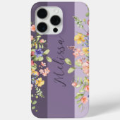 Coques Case-Mate iPhone Chic Palette pourpre fleurit Fleurs sauvages (Verso)
