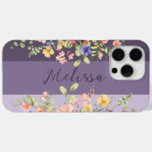 Coques Case-Mate iPhone Chic Palette pourpre fleurit Fleurs sauvages (Verso (horizontal))