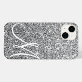 Coques Case-Mate iPhone Chic Parties scintillant Argent Metallic brillant  (Verso (horizontal))
