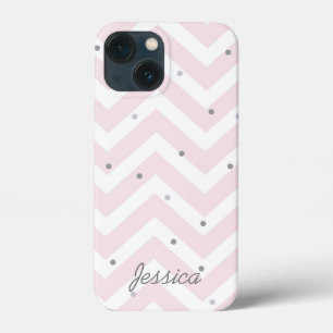 Case-Mate iPhone Case Chic Pastel Rose Chevron Dotty Personnalisé