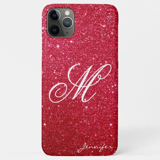 Coques Case-Mate iPhone Chic Personnalisé rouge Parties scintillant Sparkl (Dos)