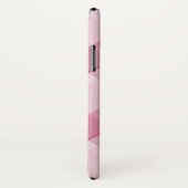 Coques Case-Mate iPhone Chic Pink Plaid Avec Monogramme Diagonal Moderne (Dos/Droite)