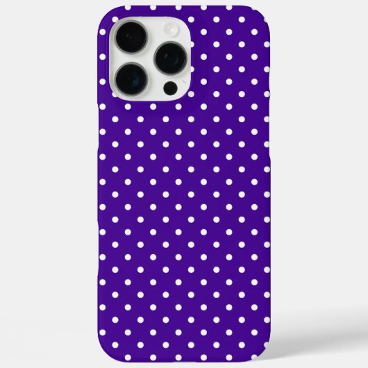 Coques Case-Mate iPhone Chic Purple & White Polka Dot Pattern (Verso)