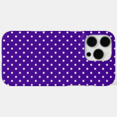 Coques Case-Mate iPhone Chic Purple & White Polka Dot Pattern (Verso (horizontal))