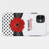 Coques Case-Mate iPhone Chic Re Gerbera Daisy Polka Dot (Dos (Horizontal))