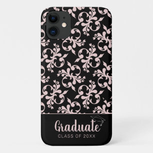 Case-Mate iPhone Case Chic Rococo Rose Ornament noir