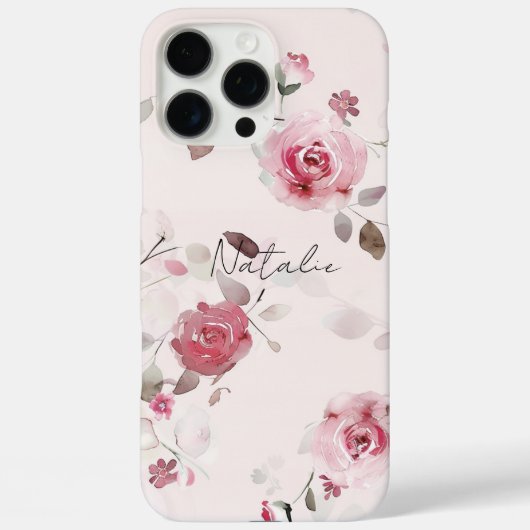 Coques Case-Mate iPhone Chic romantique rose floral (Verso)