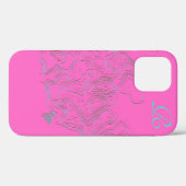 Coques Case-Mate iPhone Chic rose Bee Monogram Coque-coque iphone (Verso (horizontal))