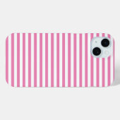 Coques Case-Mate iPhone Chic rose et blanc rayé (Verso (horizontal))