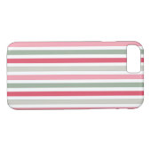 Coques Case-Mate iPhone Chic rose et vert rayures (Dos (Horizontal))