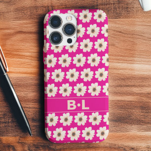 Coques iPhone 16 Chic rose Fuchsia Floral