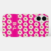Coques Case-Mate iPhone Chic rose Fuchsia Floral (Verso (horizontal))