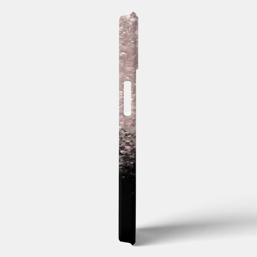 Coques Case-Mate iPhone Chic Rose Gold & Black Monogram (Verso / Droite)