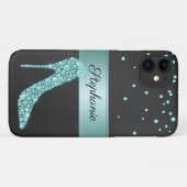 Coques Case-Mate iPhone Chic Rose Gold Diamond Haut talon Chaussure Nom No (Dos (Horizontal))