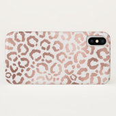 Coques Case-Mate iPhone Chic Rose Gold Leopard Cheetah Poster de animal (Dos (Horizontal))