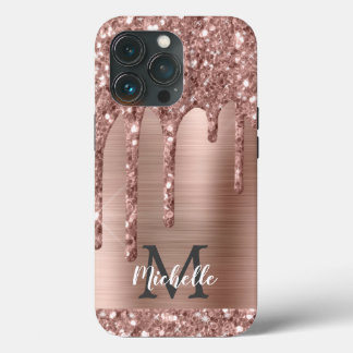 Case-Mate iPhone Case Chic Rose Gold Parties scintillant Drives Monogram